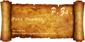 Peti Zsanett névjegykártya